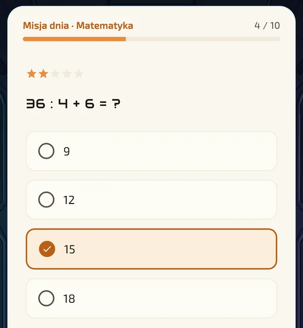 Pytanie z Misji dnia: matematyka